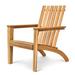 Patiojoy Wooden Adirondack Chair W/Ergonomic Design Outdoor Lounge Armchair Acacia Wood chair for Yard&Patio