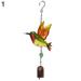 Grandest Birch Iron Wind Chime Painted Diamond Glass Painted Butterfly Dragonfly Metal Pendant Bell Design Hanging Decor Perfect