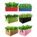 SPRING PARK 5Pcs Fabric Raised Garden Beds Plant Grow Bags for Vegetables Rectangle Non-Woven Fabrics Aeration Planting Bags Planter Pot with Handles for Flowers Vegetables Plants