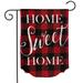 Red Checkered Home Sweet Home Burlap Winter Garden Flag 12.5 x18 Briarwood Lane