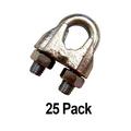 1/16 Zinc Plated Malleable Wire Rope Clip (25 pack)