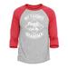 Shop4Ever Men s My Favorite People Call Me Grandma Raglan Baseball Shirt XXX-Large Heather Grey/Red