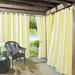 Sun Zero Valencia Cabana Stripe Indoor/Outdoor UV Protectant Room Darkening Grommet Curtain Panel 54 x108 Yellow