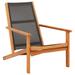 vidaXL Patio Lounge Chair Outdoor Chair Solid Wood Eucalyptus and Textilene