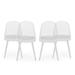 GDF Studio Lucy Outdoor Modern Dining Chair Set of 4 White