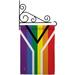 Pride Gay Flag Of South Africa Garden Set Support 13 X18.5 Double-Sided Decorative Vertical Flags House Decoration Small Banner Yard Gift