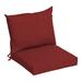 Arden Selections Outdoor Dining Chair Cushion 21 x 21 Water Repellent Fade Resistant 21 x 21 Ruby Red Leala