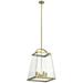 Kichler 52124 Darton 4 Light 18 Wide Single Pendant - Brushed Natural Brass