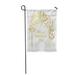 LADDKE Golden Gold Rose Garden with Trees and Arch Flowers Text Plase in The Bottom Hap Garden Flag Decorative Flag House Banner 28x40 inch
