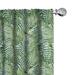 Ambesonne Leaf Curtains Botanical Wild Palm Trees Pair of 28 x95 Green White