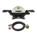 Weber Q1200 Liquid Propane Grill (Titanium) Starter Bundle