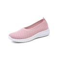 Tenmix Women Tennis Comfortable Slip On Loafers Sneakers Walking Shoes Ladies Breathable Anti-Slip Comfort Shoes Pink 8