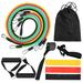 Andoer 14pcs Resistance Bands Set Workout Fitness Exercise Tube Bands Jump Rope Door Anchor Ankle Straps Cushioned Handles 8-Shaped Resistance Band with Carry Bags for Home Gym Travel