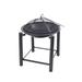 Blue Sky Outdoor Living 21â€� Square Raised Fire Pit with Log Grate Screen and Lift Black