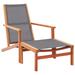 Patio Chair with Footrest Solid Eucalyptus Wood&Textilene