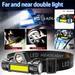 Waterproof LED Headlamp 500 Lumens LED Work Headlight Motion Sensor Head Light USB Rechargeable Flashlight Work Light Head Lights for Camping Fishing Biking Hiking Climbing