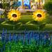 TUTUnaumb Sunflower Solar Lightoos Outdoor 2 Pack Solar Garden Lights Waterproof Solar Flower Lights For Garden Pathways Backyard Patio Yard Decorative Autumn Sale-Yellow