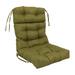 Blazing Needles 20 x 42 in. Spun Polyester Solid Outdoor Tufted Chair Cushion Avocado