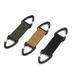 harmtty 2 Pcs/Set Backpack Triangle Buckles Anti-slip Wear-resistant Carabiner Multifunctional Double Buckles Storage Stuff Nylon Webbing Multi-purpose Backpack Buckles for Outdoor Army Green