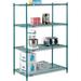 Nexel 5 Tier Wire Shelving Starter Unit 36 W x 18 D x 63 H Green Epoxy Finish