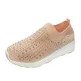 gvdentm Sneaker Storage Woman s Slip On Sneakers Casual Slip On Walking Shoes Womens Tennis Shoes Flat Dress Shoes Non Slip Work Shoes