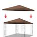 10 x 10 FT Replacement Canopy Top Cover Single Tiered Patio Sunshade Upgraded UV Protection Gazebo Tent Canopy Cover ONLY