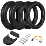 Andoer 10 X 2.0 Inch Inflatable Inner Tube Outer Tire Wheel Set with Mudguard Spacer Kickstand Spacer Replacement for M365 Electric Scooter Accessories