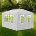 Anself 10 x 13 with 4 Walls White Outdoor Gazebo Canopy Wedding Party Tent Commercial Events Party Heavy Duty Tent