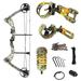 iGlow 30-55 lbs Black / Green / Camouflage Camo Archery Hunting Compound Bow 175 150 70 55 40 30 lb Crossbow