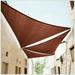 ColourTree 26 x 26 x 26 Brown Triangle Sun Shade Sail Canopy Mesh Fabric UV Block & Water Air Permeable - Commercial Heavy Duty - 190 GSM - 3 Years Warranty - Custom Make