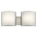 Kichler 10798NILED 19.25 2 Light White Acrylic LED Bath Vanity in Brushed Nickel