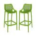 Home Square Patio Bar Stool in Tropical Green - Set of 2