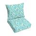 Blue 23 in x 25 in x 5 in Deep Seating Indoor/Outdoor Corded Pillow and Chion Set