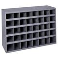 Durham 349-95 Gray Steel 40-Opening Bin Shelf 33-3/4 W x 8-1/2 D x 22-1/4 H