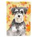 Fall Leaves Schnauzer No.2 Garden Size Flag