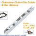 Depth Gauge File Guide & Bar Groove for 1/4 3/8 P 0.325 Chain Saw Chainsaw