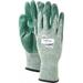 Ansell Size XL (10) ANSI Cut Lvl 4 Abrasion Lvl 3 Nitrile Coated Cut Resistant Gloves 12 Long Palm & Fingers Coated Intercept Technology with DuPont Aramid Lining Knit Wrist Green Paired