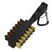 JUNTEX Multifunctional Golf Club Brush Golf Groove Cleaning Nylon Brass Brush Wedge Ball Groove Cleaner Cleaning Tool
