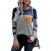 Women s Fashion Casual Stripe Round Neck Long Sleeve Loose T Shirt Tops Solid Color Shirts Womens Women Shirts Size Medium Women s Long Sleeve Tee Shirts Tops Loose Women Loose Tops Summer Compression
