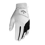 Callaway Golf Men s Weather Spann Premium Synthetic Golf Glove (Medium/Large Single White Worn on Right Hand)