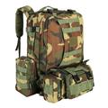 55L Military Tactical Backpack Waterproof for Men Hiking Hunting Rucksack Travel Bag Jungle Camo