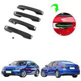 OUBOLUN ABS Imitate Carbon Fiber 5 PCS/Set Door Lock Handle Insert Trim Cover Frame For Honda 11th Gen Civic 2022 Auto Parts Exterior Accessories Decoration