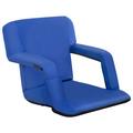 FDW Stadium Seats Portable Bleacher Seats with Back- 5 Reclining Positions Blue