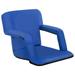 FDW Stadium Seats Portable Bleacher Seats with Back- 5 Reclining Positions Blue