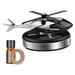 Car Fragrance Diffuser Ornament Helicopter-shaped Solar Powered Car Aromatherapy Decoration (Silver)