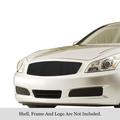 2007-2008 Infiniti G35 Sedan Stainless Steel Black Powder Coated Finish 8X6 Horizontal Billet Black Stainless Steel Billet Grille