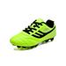 Difumos Unisex Lace Up Sport Sneakers Boys Comfort Long Nail Soccer Cleats Mens Breathable Short Nail Football Shoes Green Long 11.5c