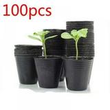 100pcs Home Garden Planter Plant Nursery Plant Pots Recycled Plastic Garden Nursery Pots Round Flower Seedlings Sowing Growing Pot Home Garden Tools 4 Size