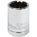 Powerbuilt 1/2 Inch Drive x 20 MM 12 Point Shallow Socket - 642018