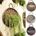 Cheers.US Wall Fence Hanging Planter Handmade Rattan Basket Hand Made Wicker Rattan Flower Basket Flower Pots Hanger Garden Decoration Indoor Outdoor Watering Hanging Baskets